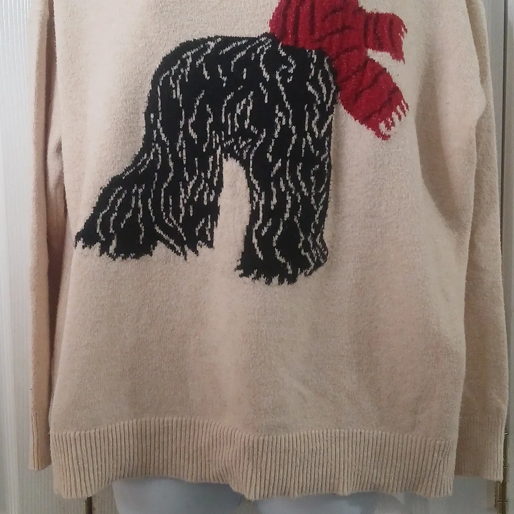 Loft Afgan hound beige camel sweater Sz L EUC - Picture 2 of 8